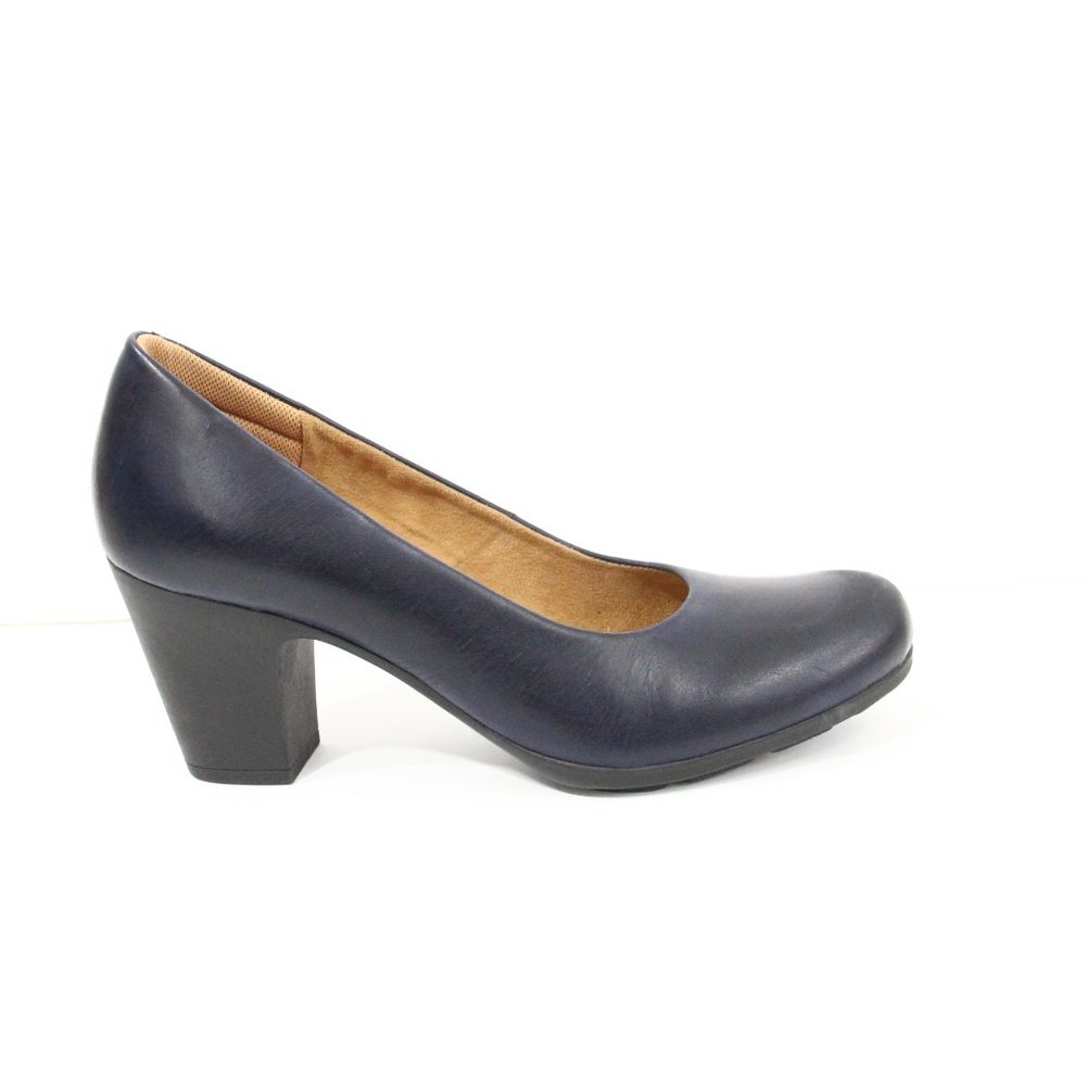 Comfortiva Amora Pumps New sz 10 Women Leather Heels Blue comfort cushion insole